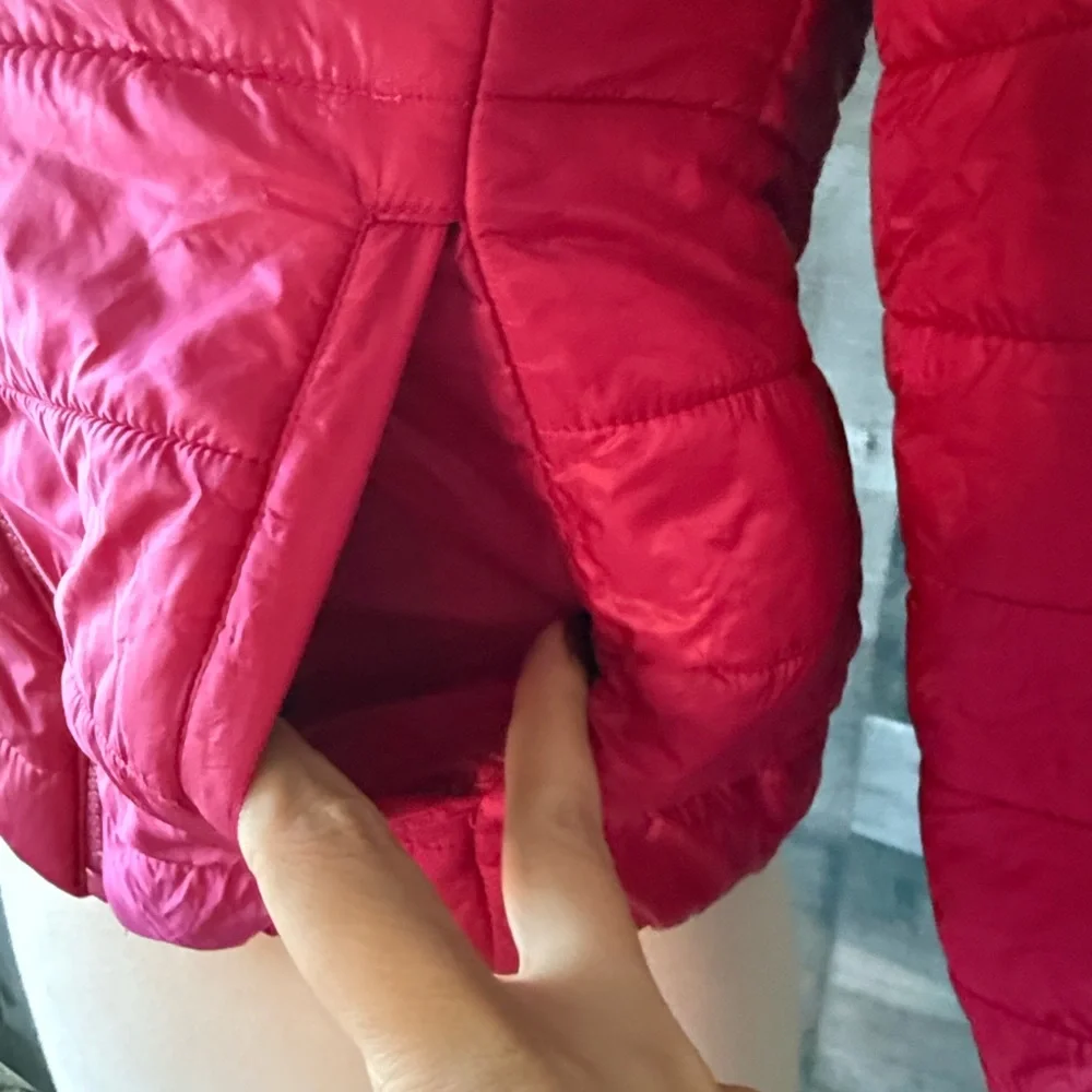 GAP Kids pink puffer jacket medium zip up hoodie Barbiecore girlhoodcore school